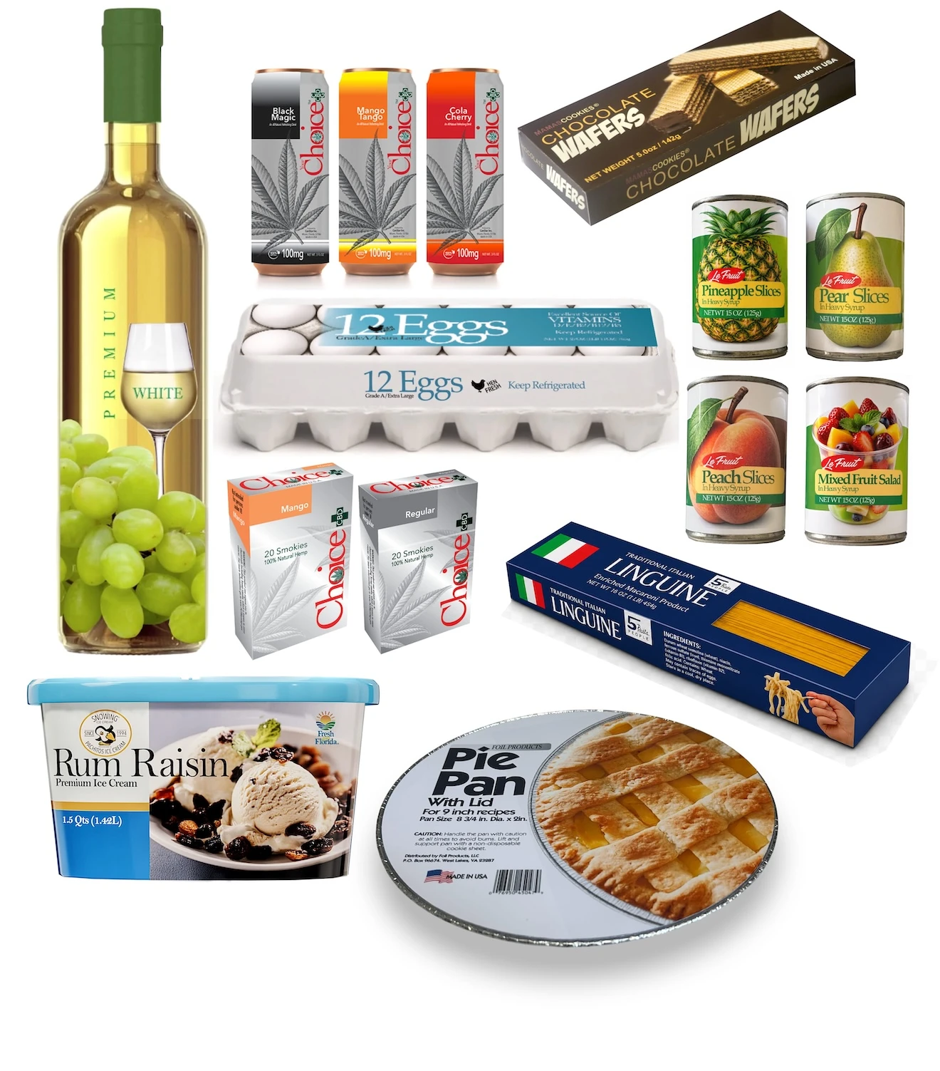 Collection of package designs made for Miami-based companies.