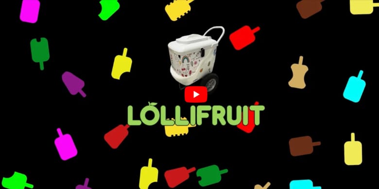 Lolliefruit Ice cream presentation